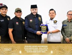 Dukung Akses Air Bersih Pascabencana, Wali Kota Padang Terima Bantuan Sumur Bor dari HDCI