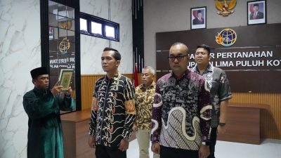 Kakantah Lima Puluh Kota Lantik Panitia Ajudikasi dan Satgas PTSL 2026, Perkuat Komitmen Percepatan Pendaftaran Tanah