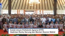 Kuliah Umum Politeknik Agraria STPN Hadirkan Rocky dan Menteri Nusron Wahid